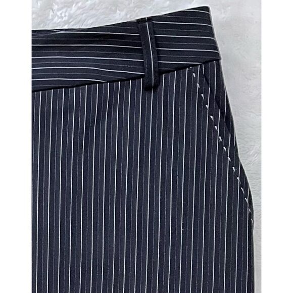 NWT LOUBEN Stretch Jet Black Pinstriped Pencil Skirt, Size 12 - Picture 8 of 11